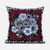20X20 Red Gray Blown Seam Broadcloth Floral Throw Pillow (485445)