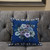 16X16 Blue Gray Blown Seam Broadcloth Floral Throw Pillow (485453)