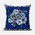 28X28 Blue Gray Blown Seam Broadcloth Floral Throw Pillow (485457)