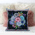 16X16 Black Blue Blown Seam Broadcloth Floral Throw Pillow (485458)