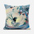 28X28 Yellow Green Blue Bird Blown Seam Broadcloth Animal Print Throw Pillow (485493)