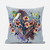 16X16 Brown Blue Gray Bird Blown Seam Broadcloth Animal Print Throw Pillow (485505)