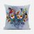 16X16 Mutedmint Yellow Blue Bird Blown Seam Broadcloth Animal Print Throw Pillow (485515)