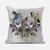 18X18 Beige Purple Brown Green Bird Blown Seam Broadcloth Animal Print Throw Pillow (485524)