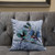 20X20 Blue Pink Gray Bird Blown Seam Broadcloth Animal Print Throw Pillow (485541)