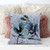 28X28 Blue Pink Gray Bird Blown Seam Broadcloth Animal Print Throw Pillow (485543)