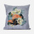 16X16 Green Orange Gray Bird Blown Seam Broadcloth Animal Print Throw Pillow (485574)