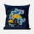 18X18 Blue Yellow Bird Blown Seam Broadcloth Animal Print Throw Pillow (485590)