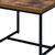 19" Black And Brown Oak Manufactured Wood And Metal End Table (485828)