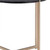 24" Champagne And Black Manufactured Wood And Metal Round End Table (485853)