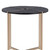 24" Champagne And Black Manufactured Wood And Metal Round End Table (485853)