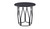 22" Black And Espresso Manufactured Wood And Metal Round End Table (485867)