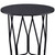 22" Black And Espresso Manufactured Wood And Metal Round End Table (485867)
