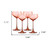 Set Of Four Translucent Blush Coral Coupe Glasses (485962)