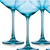 Set Of Four Translucent Aqua Blue Coupe Glasses (485964)