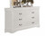 57" White Solid Wood Six Drawer Double Dresser (485999)