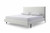 Queen White Upholstered Faux Leather Bed With Usb (486084)