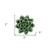 2" Green Ceramic Blooming Flower Sculpture (487447)