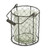 6" Brown And Clear Wire Basket And Glass Jar (488159)