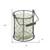 6" Brown And Clear Wire Basket And Glass Jar (488159)