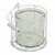 5.25 White And Clear Wire Basket And Glass Jar (488160)