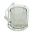 4.75" White And Clear Wire Basket And Glass Jar (488161)