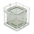 5.5" White And Clear Wire Basket Glass Jar (488164)