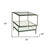 20" Bronze And Clear Glass And Iron Square End Table With Two Shelves (488530)