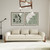 100" Cream Long Fabric And Walnut Wood Standard Sofa (488842)
