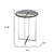 21" Silver Geo Base And Glass Round End Table (488902)