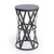 22" Gray Iron Hourglass Base Round Top End Table (488938)