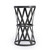 22" Gray Iron Hourglass Base Round Top End Table (488938)