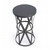 22" Gray Iron Hourglass Base Round Top End Table (488938)
