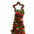 14" Green And Red Polyresin Beaded Christmas Tree Sculpture (489065)
