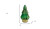 9" Green And Gold Glass Christmas Tree Sculpture (489086)