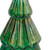 9" Green And Gold Glass Christmas Tree Sculpture (489086)