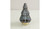 9" Grey And Gold Glass Christmas Tree Sculpture (489088)