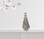 12" Silver Glass Christmas Christmas Tree Sculpture (489100)