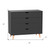 35" Black Solid Wood Four Drawer Standard Dresser (489234)