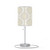 20" Silver Table Lamp With Gold And White Filigree Scroll Cylinder Shade (489256)
