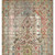 2' X 4' Red Brown And Blue Moroccan Printed Vinyl Area Rug With Uv Protection (489521)