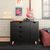 35" Black Solid Wood Four Drawer Combo Dresser (489583)