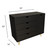 35" Black Solid Wood Four Drawer Combo Dresser (489583)