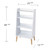 45" White Manufactured Wood Four Tier Etagere Bookcase (490165)