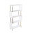 61" White Manufactured Wood Squiggle Four Tier Etagere Bookcase (490168)