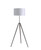 64" Chrome Adjustable Tripod Floor Lamp With White Shade (492046)