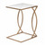 25" Gold And Clear Glass Square End Table (493246)