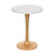 19" Gold And White Marble Round End Table (493250)