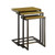 24" Gold Glass Rectangular End Table (493257)