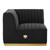 Conjure Channel Tufted Performance Velvet Left Corner Chair - Gold Black EEI-5505-GLD-BLK